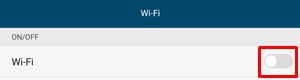 Android Wi-Fiがオフになっている状態