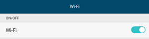 Wi-Fiがオンになっている状態